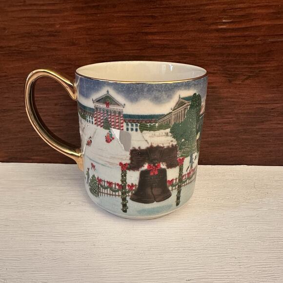 Anthropologie Good Cheer From Philly Mug 2024 Philadelphia Christmas Holiday - Picture 2 of 6